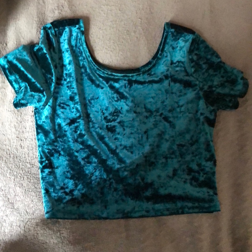 Blue Forever21 crop top